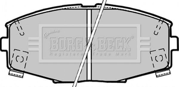 BORG & BECK Комплект тормозных колодок, дисковый тормоз BBP1164